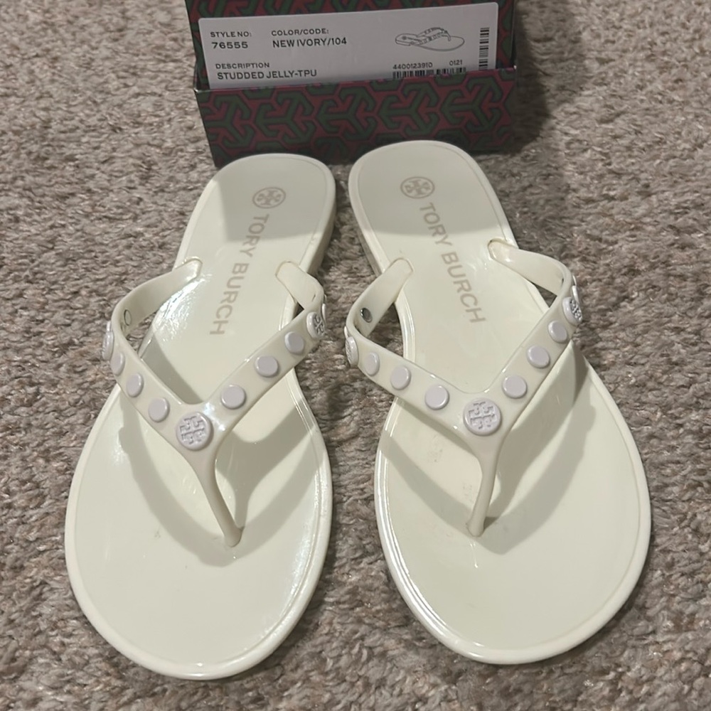 Tory Burch Studded Jelly Thong Sandal